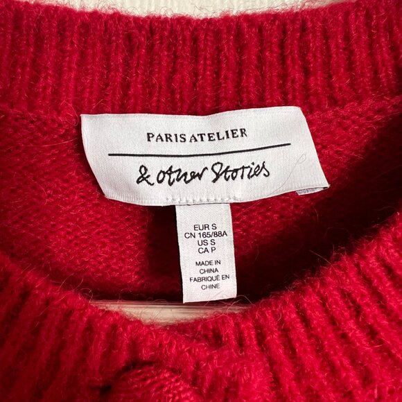& Other Stories Red Wool Cardigan Size S (US) - Picture 5 of 7
